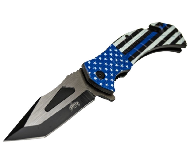 Thin Blue Line | Master USA AO Rescue Knife - Master USA at Uppercut Tactical